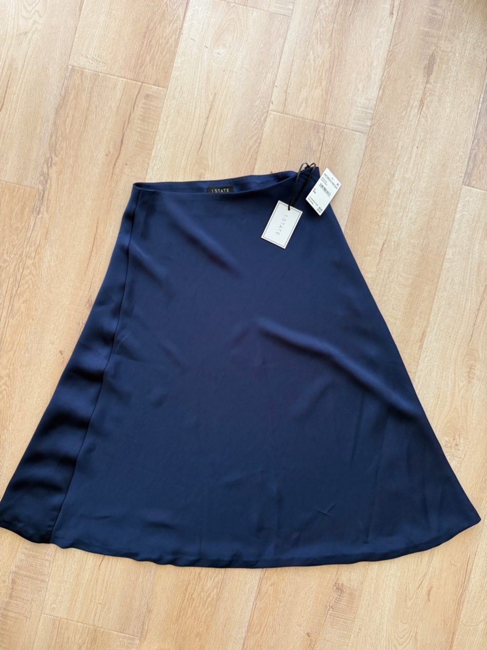 Skirt , Midi A-Line Navy Blue, Size Small. NWT